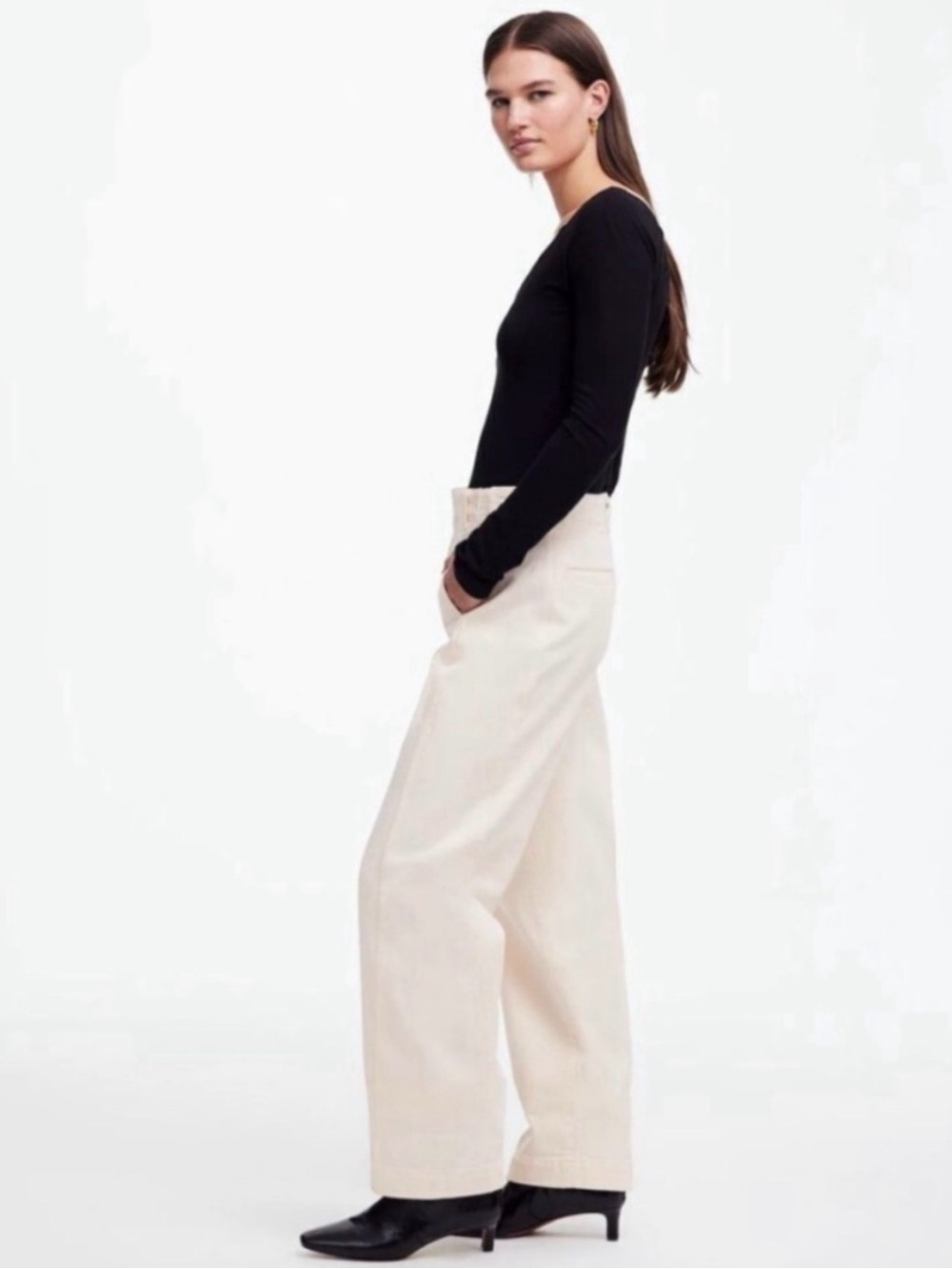 Madewell Wide Leg Tapered Jeans